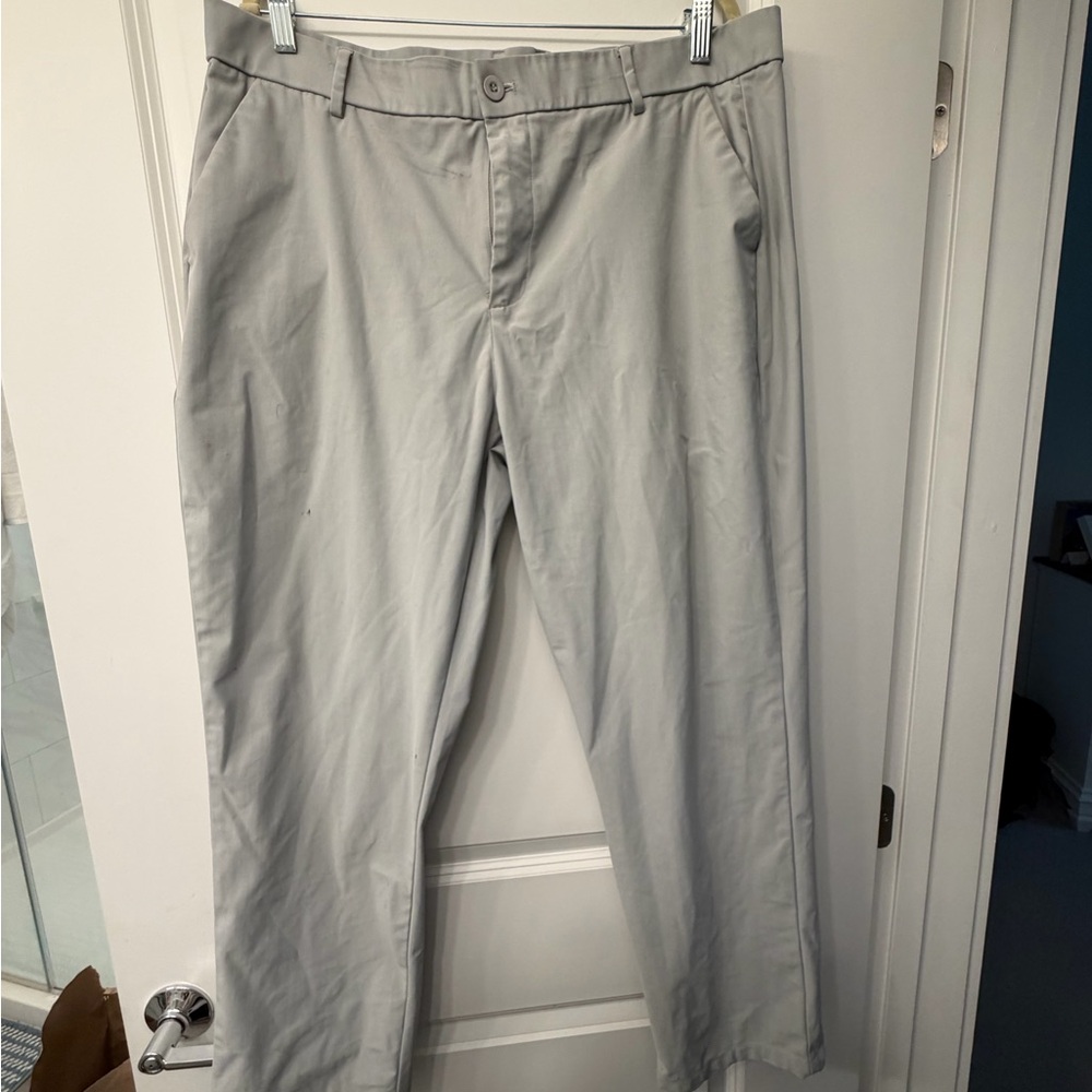Men's Gray Athleisure Trouser Pants